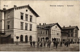 T2/T3 Stryi, Stryj; Dworzec Kolejowy / Bahnhof / Railway Station (surface Damage) - Non Classés