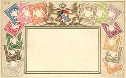 ** T4 Bavarian Set Of Stamps, Coat Of Arms Emb. Litho (pinhole) - Unclassified