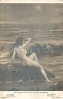 ** T2/T3 The Wave / Erotic Nude Art Postcard S: Jules A. Hanriot (EK) - Ohne Zuordnung