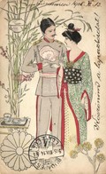 T3 Japanese Couple, Folklore, Floral (EK) - Non Classés