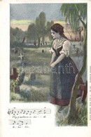 ** T2 Hungarian Folklore, Girl, Cemetery, Music Sheet, Walter Haertel No. 427. (EK) - Zonder Classificatie