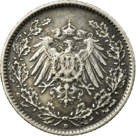 Monnaie, GERMANY - EMPIRE, 1/2 Mark, 1906, Munich, TTB, Argent, KM:17 - 1/2 Mark