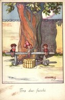 ** T2 Tra Due Fuochi / Italian Art Postcard. Children Humour. Proprieta Artistica Riservata1786-1. Artist Signed - Ohne Zuordnung