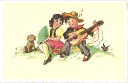 ** T2 Children, Dog, Guitar, Ha. Co. 7458. - Non Classés