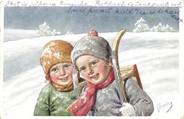 T2/T3 Children With Sledge, B.K.W.I. 613-4. S: Feiertag (EK) - Non Classificati