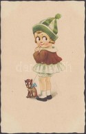 ** T2 Little Girl With Dog 'Excelsior Nr. 7552.' - Unclassified