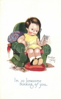 ** T2 I'm So Lonesome Thinking Of You. 'Cute Kiddies' Serie 3. Raphael Tuck & Sons 'Oilette' Postcards No. 3607. S: Beat - Unclassified