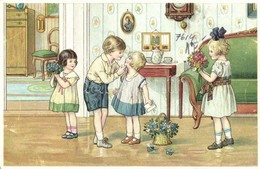 * T2 Children At Home, S.V.D. Serie 3579/1. Litho - Zonder Classificatie