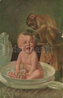 ** T3/T4 Unerbetener Liebesdienst / Child, Monkey, Humour S: A. Von Riesen (small Tear) - Non Classés