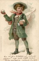 T3 1899 Boy, Snowball Litho (small Tear) - Non Classés