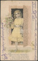 T3 Girl With Flowers Emb. Litho (EK) - Non Classés