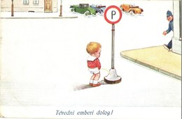 ** T2/T3 Tévedni Emberi Dolog! / Humorous Graphic Postcard, Peeing Boy, WSSB 8462/2. (EB) - Non Classificati