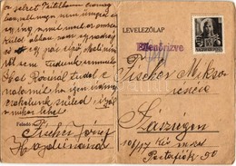 T4 1944 Fischer József Levele Fiának Fischer Miksa Zsidó 106/17-es KMSZ-nek (közérdekű Munkaszolgálatos) A Szászrégeni M - Unclassified