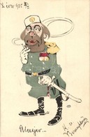 T2 Alexejev (Alekseyev). Barcsay Adorján Levele / Caricature Of A Russian Military Officer Of The Russo-Japanese War, D& - Non Classificati
