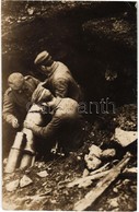 * T2/T3 1915 Minenwerferstellung Argonnerwald / WWI German Military, Mine Thrower Position. Photo (EK) - Zonder Classificatie