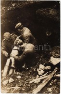 * T2/T3 1915 Minenwerferstellung Argonnerwald / WWI German Military, Mine Thrower Position. Photo (EK) - Ohne Zuordnung