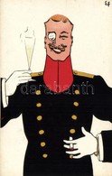 ** T2 German Military Officer, Art Postcard Signed E.F. - Unclassified
