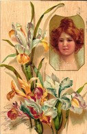 T2 Portrait Of A Lady, Flowers, Litho - Non Classés