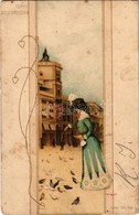 * T2/T3 Torre Dell' Orologio. Hungarian Art Nouveau Postcard. Serie 785. Nr. 3. Litho S: Basch Árpád (EK) - Zonder Classificatie
