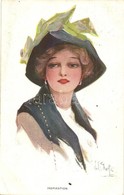 T2 Inspiration, Lady With Hat, The Carlton Publishing Co., Series No. 703/1. Signed By Artist - Zonder Classificatie