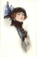 T2 1913 Lady With Hat, Signed By Artist - Non Classés