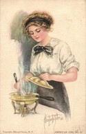 ** T2 'American Girl No. 13.' Cooking Girl, Edward Gross Co. Fidler College Series No. 4., S: Alice Luella Fiddler - Zonder Classificatie