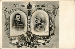 ** T2 Viribus Unitis. Serie 4. Wiener Rotophot / Franz Joseph And Charles I Of Austria. Art Nouveau Floral S: Charles Sc - Non Classés