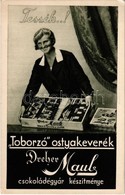 ** T2/T3 Toborzó Ostyakeverék. Dreher Maul Csokoládé Reklámlapja / Hungarian Chocolate Wafer Advertisement (EK) - Ohne Zuordnung