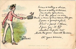 ** T2/T3 On The Racquet. Racket Sports. Hood's Sarsaparilla Pictorial Postcards Series No. 1. With Hood's Medicine Adver - Unclassified