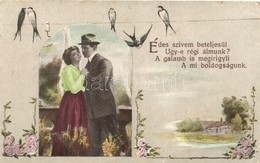 ** T3/T4 Romantic Couple, Love Greeting Card (small Tear) - Unclassified