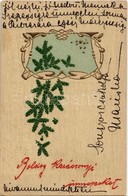 T2 1907 Boldog Karácsonyi Ünnepeket! / Christmas Greeting Card, Christmas Tree. B.K.W.I. 2708. Emb. Litho - Zonder Classificatie