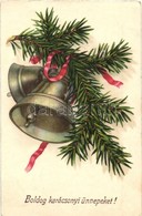 T2 Christmas Greeting Postcard, Bell, Litho - Ohne Zuordnung