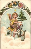 ** T2 Angel On Bicycle, Greeting Card, Litho - Unclassified
