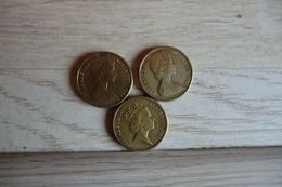 3 Monnaies De L’Australie De 1 Dollar -2 De 1984 Et 1 De 1985 -nickel-aluminium Et Cuivre - - Dollar