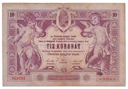 1900. 10K T:III,III-
Hungary 1900. 10 Korona C:F,VG 
Adamo K9 - Zonder Classificatie