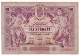 1900. 10K T:III,III-
Hungary 1900. 10 Korona C:F,VG 
Adamo K9 - Sin Clasificación