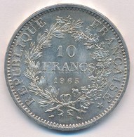 Franciaország 1965. 10Fr Ag T:1- Patina 
France 1965. 10 Francs Ag C:AU Patina
Krause KM#932 - Unclassified