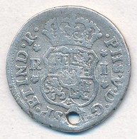 Mexikó 1745M 1R Ag 'III. Károly' (3,02g) T:3 Ly.
Mexico 1745M 1 Real Ag 'Charles III' (3,02g) C:F Hole
Krause KM#78.2 - Unclassified