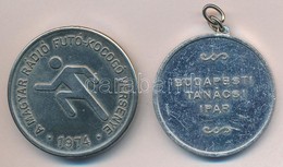 1974. 'A Magyar Rádió Futó-Kocogó Verseny' Fém Emlékérem (40mm) + DN 'Budapesti Tanácsi Ipar' (37mm) T:2,2- - Non Classés