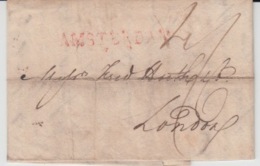 NEDERLAND USED COVER 23 DECEMBER 1817 AMSTERDAM LONDON - ...-1852 Voorlopers