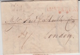 NEDERLAND USED COVER 26 AUGUST 1817 AMSTERDAM LONDON - ...-1852 Voorlopers