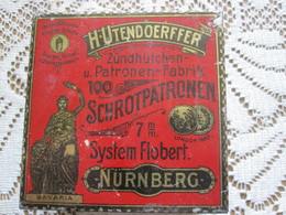 1910's Germany Vintage Tin Box H. UTENDOERFFER - Shotgun Cartridges 7 Mm NURNBERG - Decorative Weapons