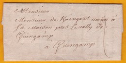 1725 - Lettre Familiale De 3 Pages De Rennes, Ille Et Vilaine Vers Guingamp, Côte D'Armor, Bretagne - Règne De Louis XV - 1701-1800: Voorlopers XVIII