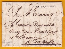 1774 - Marque Postale VALENCE D'AGEN Sur Lettre De 3 Pages D'Auvillar, Tarn & Garonne Vers Toulouse - Règne De Louis XVI - 1701-1800: Precursors XVIII