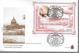 VATICAN  FDC 2002 Cité Anniversaire Du 1er Timbre - Storia Postale