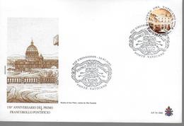 VATICAN  FDC 2002 Cité Anniversaire Du 1er Timbre - Covers & Documents