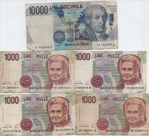 ITALIE  LOT DE 5 BILLETS - Sammlungen