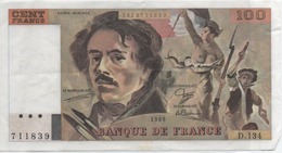 100 FRANCS DELACROIX  1989  SERIE D.134 - 100 F 1978-1995 ''Delacroix''