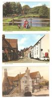 THREE DITCHLING Nr LEWES EAST SUSSEX POSTCARDS - Andere & Zonder Classificatie