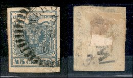 ANTICHI STATI - LOMBARDO VENETO - 1852 - 45 Cent (11) Usato A Bergamo (110) - Sonstige & Ohne Zuordnung